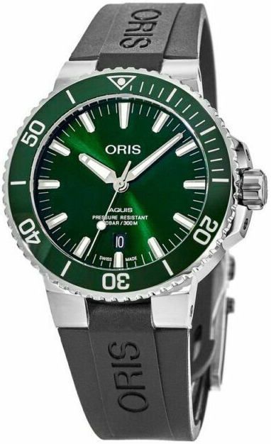 Oris Miesten kello 01 733 7766 4157-07 4 22 64FC Aquis Vihreä/Kumi