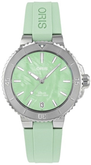 Oris Naisten kello 01 733 7770 4157-07 4 18 67FC Aquis Vihreä/Kumi