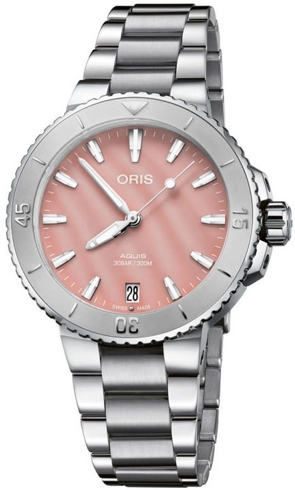 Oris Naisten kello 01 733 7770 4158-07 8 18 05P Aquis Punainen/Teräs