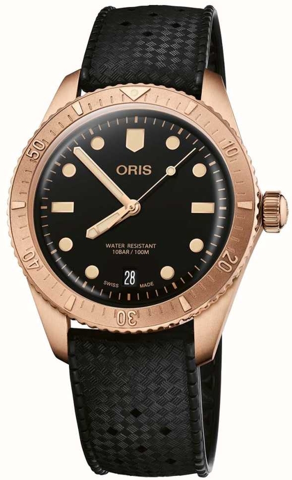 Oris Miesten kello 01 733 7771 3154-07 4 19 18BR Divers Musta/Kumi