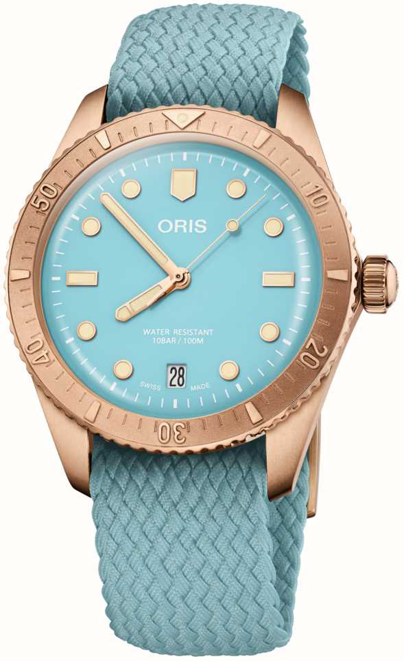 Oris 01 733 7771 3155-07 3 19 02BRS Divers Sininen/Tekstiili Ø38 mm