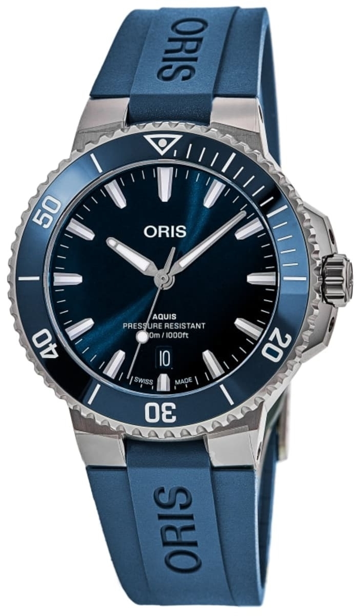 Oris Miesten kello 01 733 7789 4135-07 4 23 35FC Aquis Sininen/Kumi