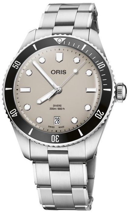 Oris 01 733 7795 4051-Set Divers Ruskea/Teräs Ø39 mm