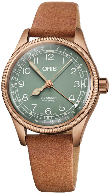 Oris 01 754 7749 3167-07 5 17 66BR Aviation Vihreä/Nahka Ø36 mm