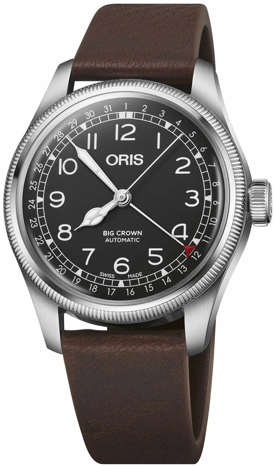 Oris Miesten kello 01 754 7785 4084-Set Big Crown Musta/Nahka Ø40 mm