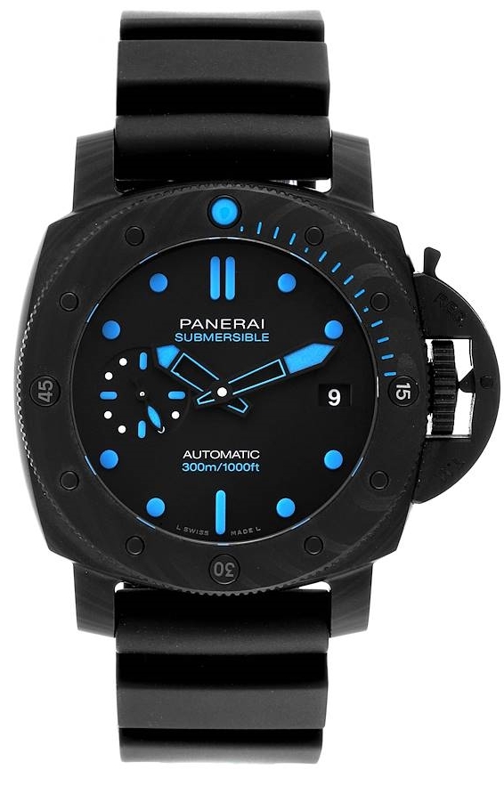 Panerai Miesten kello PAM00960 Submersible Musta/Kumi Ø42 mm