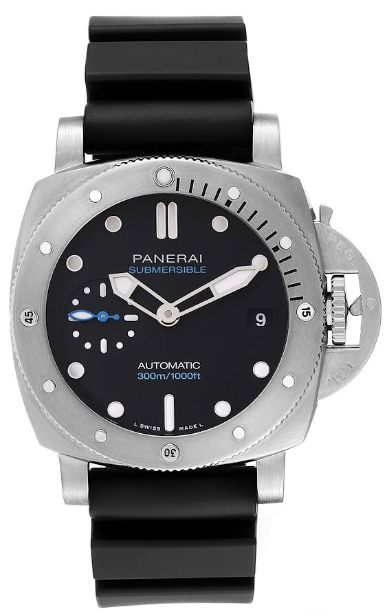 Panerai Miesten kello PAM00973 Submersible Musta/Kumi Ø42 mm