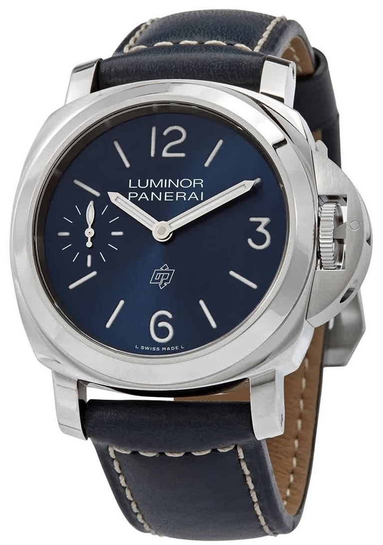 Panerai Miesten kello PAM01085 Luminor Sininen/Nahka Ø44 mm