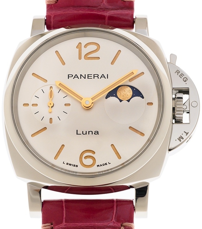 Panerai PAM01180 Luminor Due Valkoinen/Nahka Ø38 mm