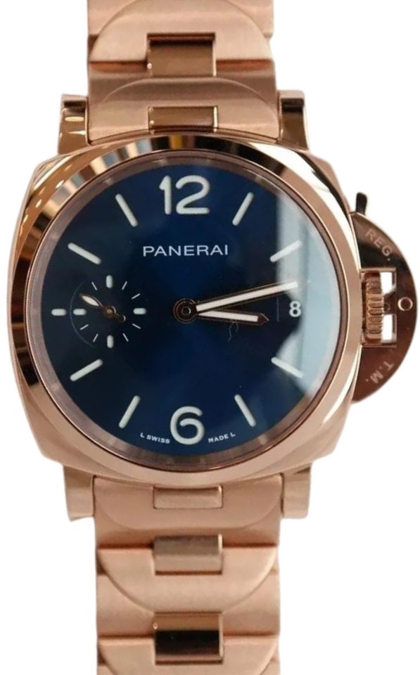 Panerai PAM01182 Luminor Due Sininen/18K punakultaa Ø38 mm