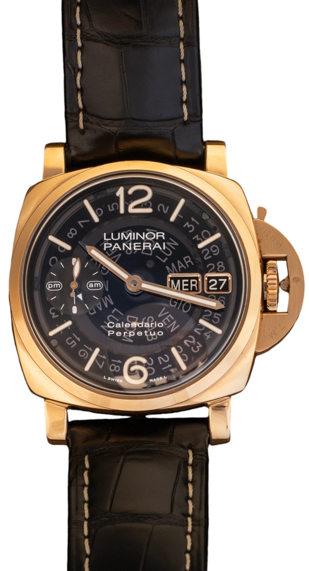 Panerai Miesten kello PAM01269 Luminor Luurankokello/Nahka Ø44 mm