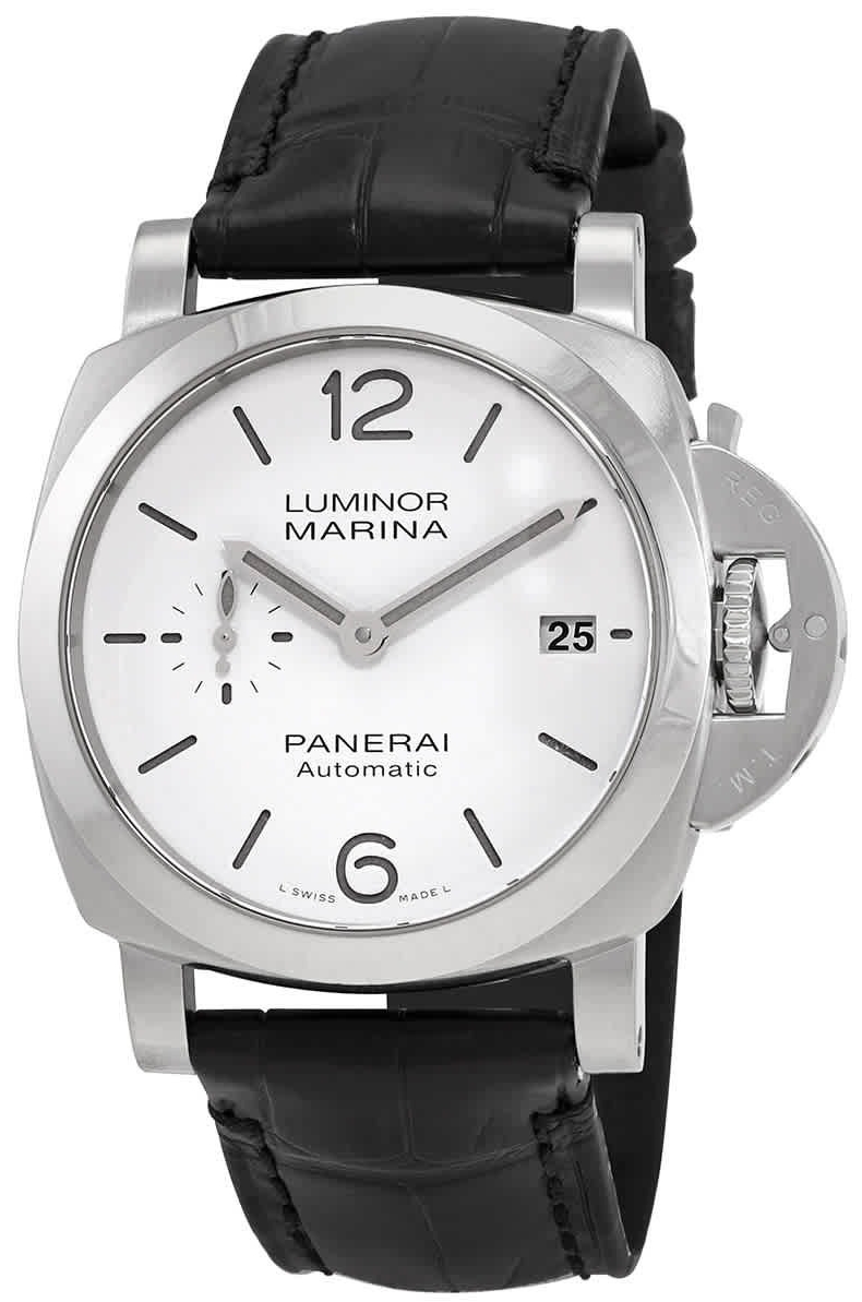 Panerai PAM01371 Luminor Valkoinen/Nahka Ø40 mm