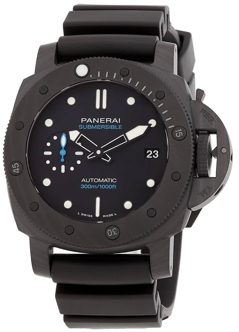 Panerai Miesten kello PAM02231 Submersible Musta/Kumi Ø42 mm