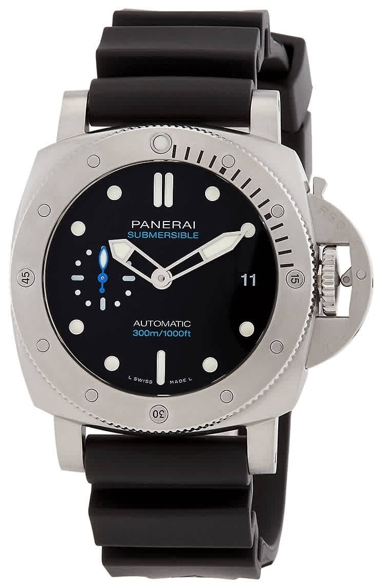 Panerai Miesten kello PAM02973 Submersible Musta/Kumi Ø42 mm