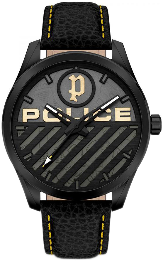 Police Miesten kello PEWJA2121403 Grille Harmaa/Nahka Ø42 mm