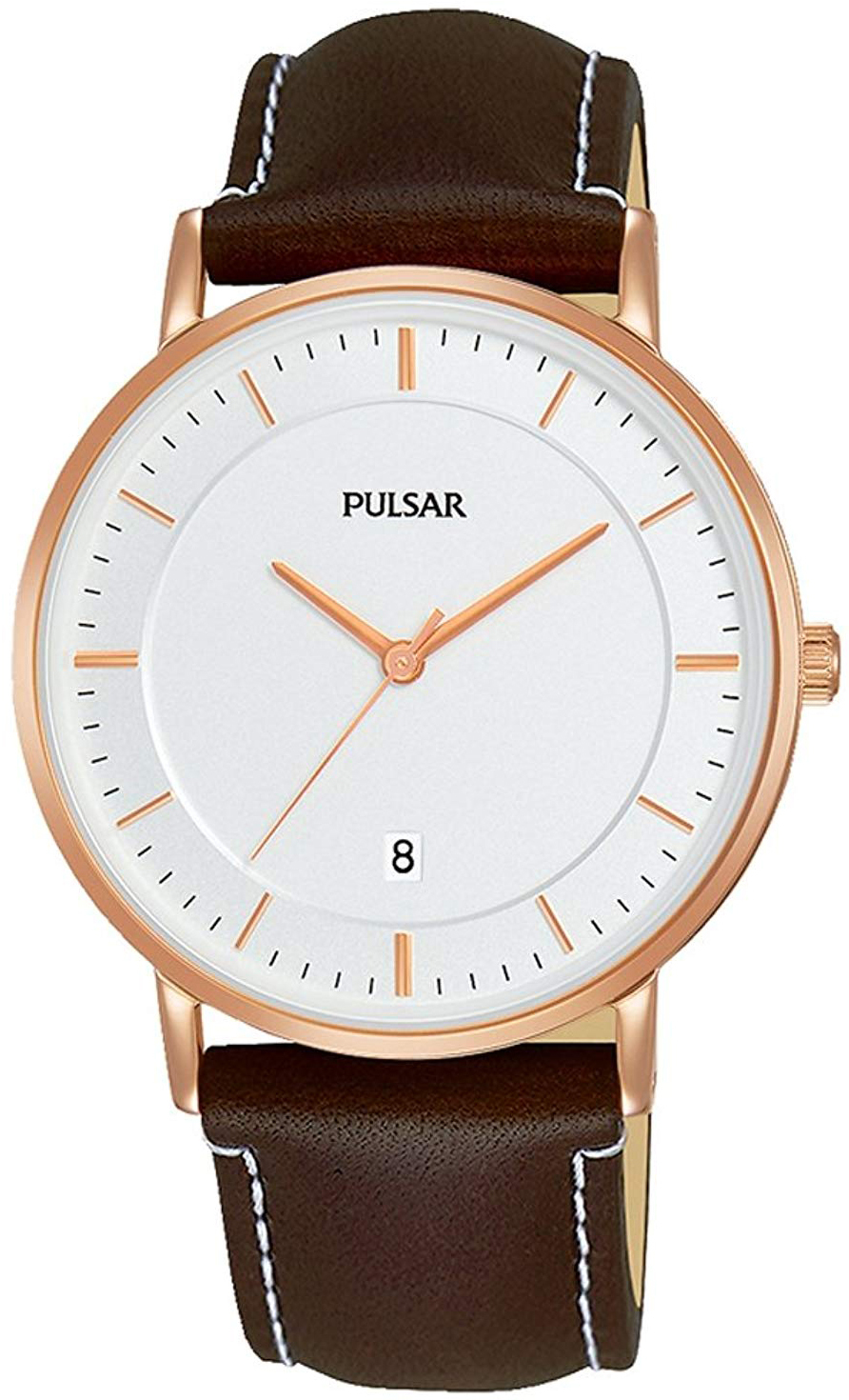 Pulsar Dress Miesten kello PG8258X1 Valkoinen/Nahka Ø38 mm