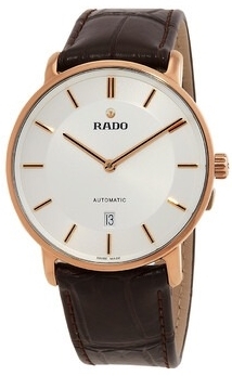 Rado Miesten kello R14068036 DiaMaster Thinline Hopea/Nahka Ø40.3 mm