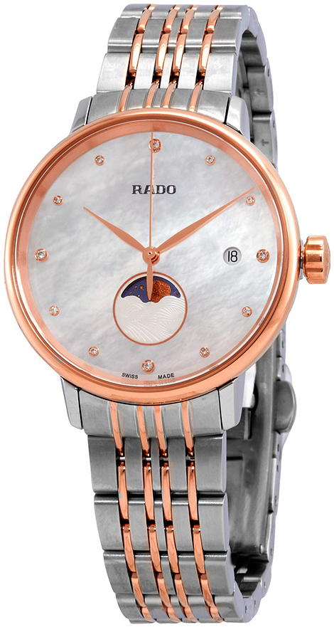 Rado Naisten kello R22883923 Coupole Valkoinen/Punakultasävyinen