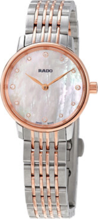 Rado Naisten kello R22897923 Coupole Valkoinen/Punakultasävyinen