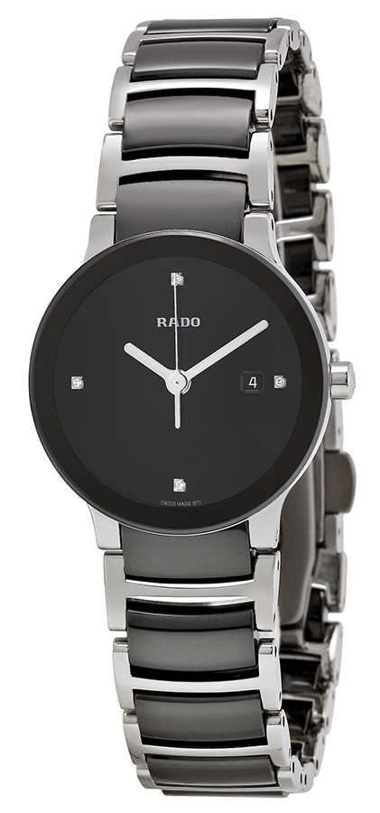 Rado Naisten kello R30935712 Centrix Musta/Keraaminen Ø28 mm