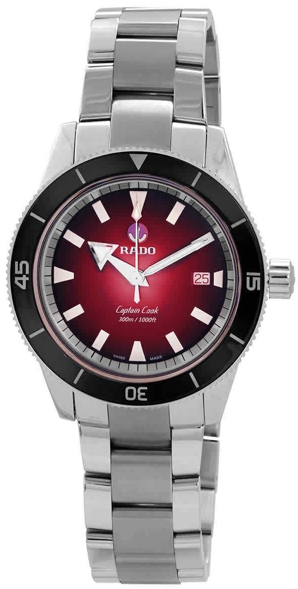 Rado Miesten kello R32105353 Captain Cook Punainen/Teräs Ø42 mm