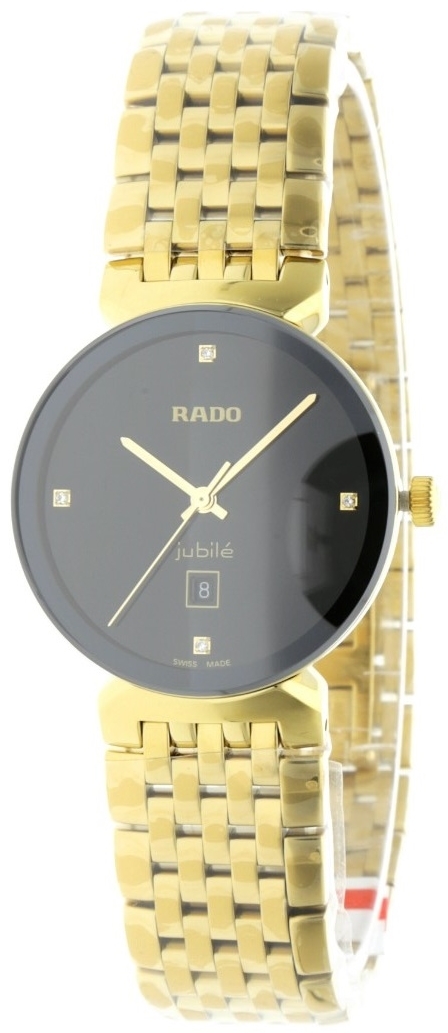 Rado Naisten kello R48915703 Florence Musta/Kullansävytetty teräs