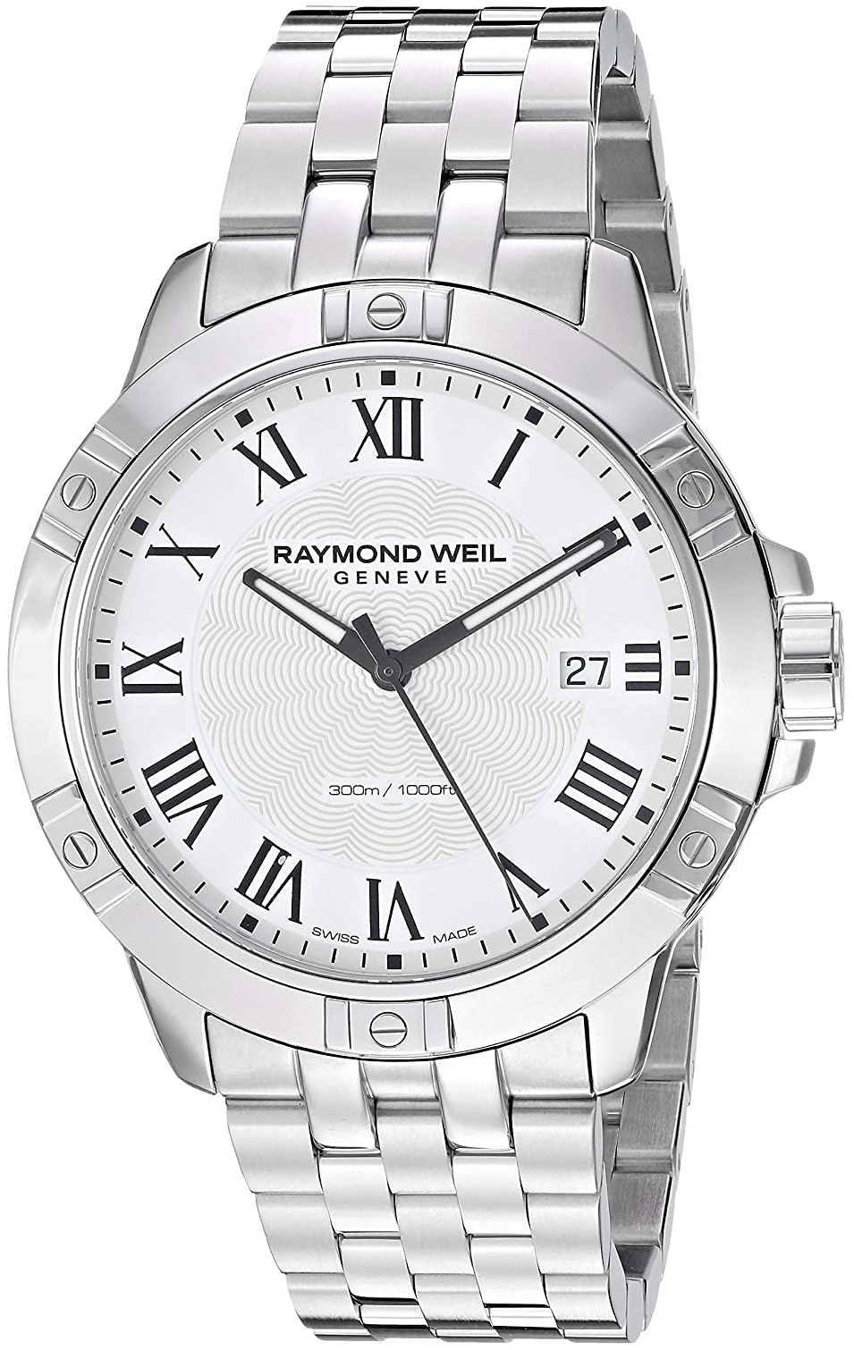 Raymond Weil Miesten kello 8160-ST-00300 Tango Valkoinen/Teräs Ø41