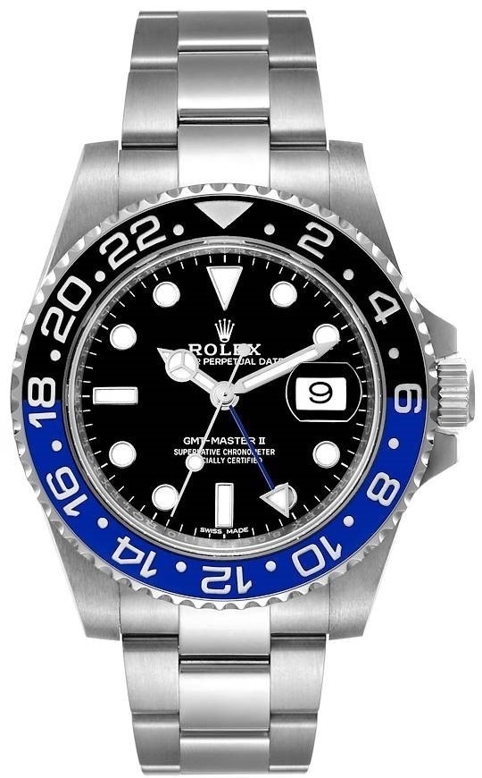 Rolex Miesten kello 116710BLNR-0002 GMT-Master II Batman Musta/Teräs