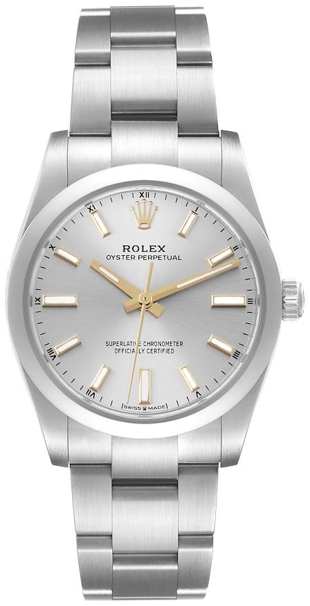 Rolex Naisten kello 124200-0001 Oyster Perpetual 34 Hopea/Teräs Ø34