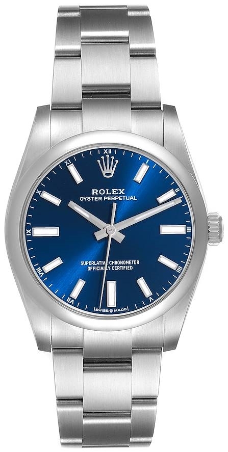 Rolex Naisten kello 124200-0003 Oyster Perpetual 34 Sininen/Teräs