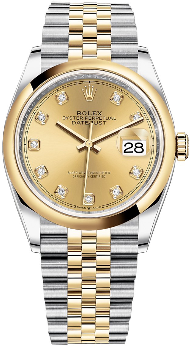 Rolex Naisten kello 126203-0017 Datejust 36 Kullattu/18K keltakultaa