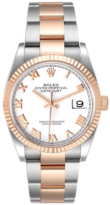 Rolex Naisten kello 126231-0016 Datejust 36 Valkoinen/18K punakultaa