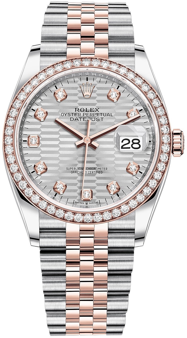 Rolex Naisten kello 126281RBR-0027 Datejust 36 Hopea/18K punakultaa