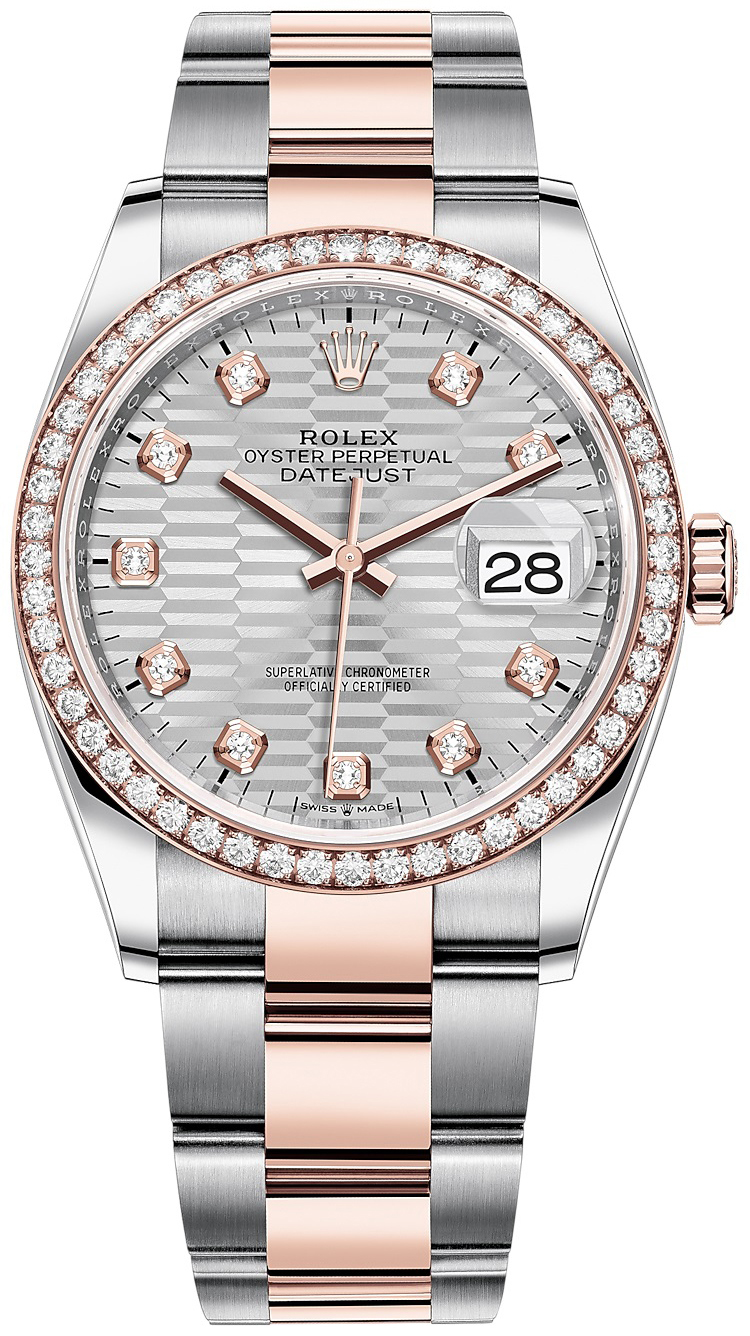 Rolex Naisten kello 126281RBR-0028 Datejust 36 Hopea/18K punakultaa