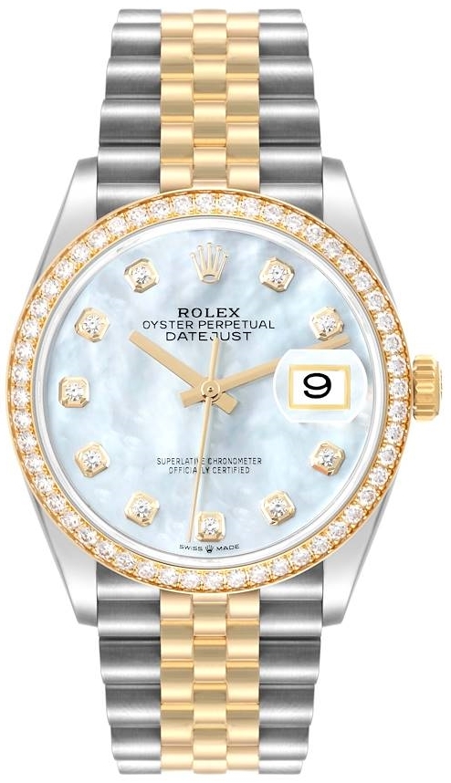 Rolex Naisten kello 126283RBR-0009 Datejust 36 Valkoinen/18K