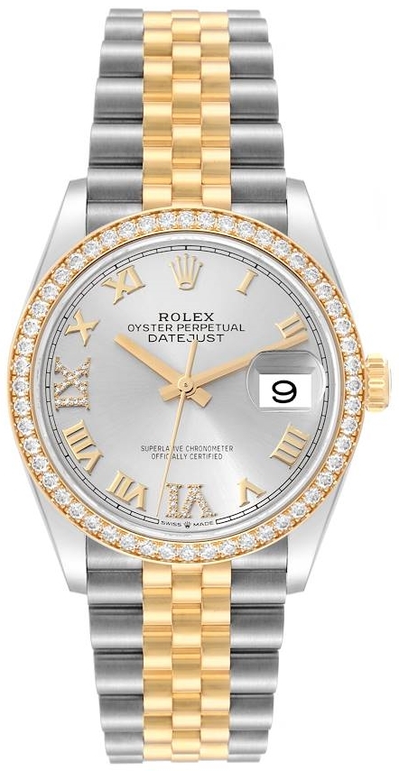 Rolex Miesten kello 126283RBR-0017 Datejust 36 Hopea/Teräs Ø36 mm