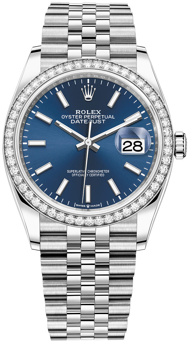 Rolex Naisten kello 126284RBR-0009 Datejust 36 Sininen/Teräs Ø36 mm