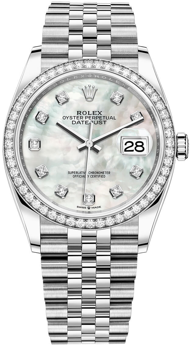 Rolex Naisten kello 126284RBR-0011 Datejust 36 Valkoinen/Teräs Ø36