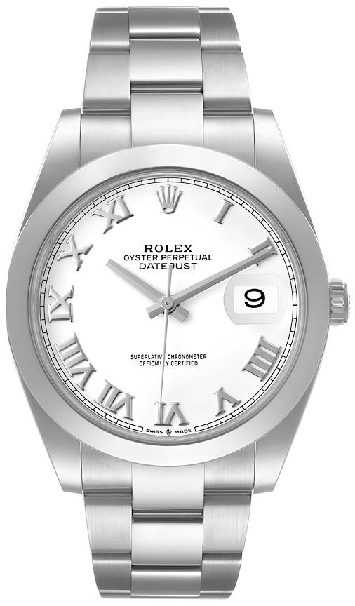 Rolex Miesten kello 126300-0015 Datejust 41 Valkoinen/Teräs Ø41 mm