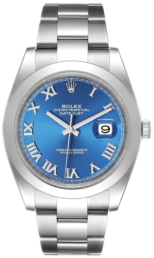 Rolex Miesten kello 126300-0017 Datejust 41 Sininen/Teräs Ø41 mm