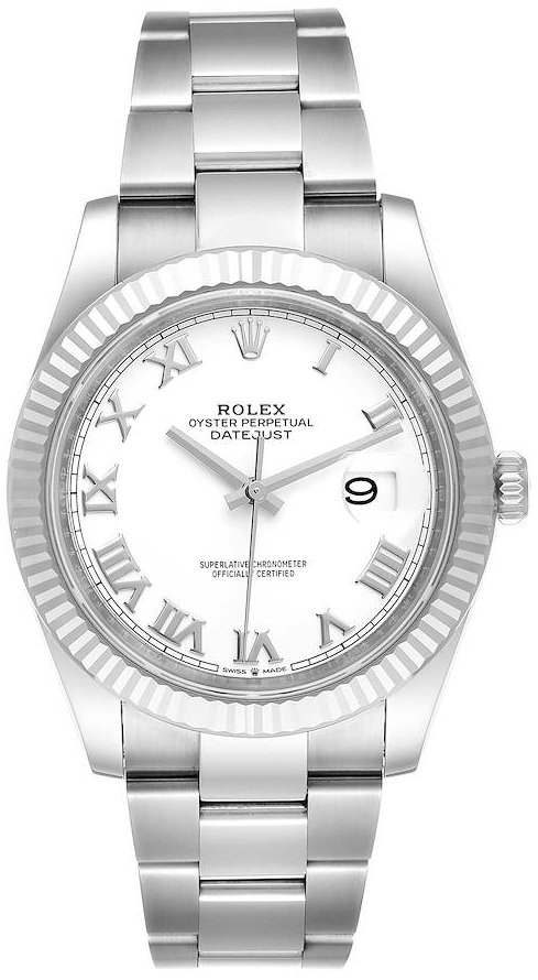 Rolex Miesten kello 126334-0023 Datejust 41 Valkoinen/Teräs Ø41 mm