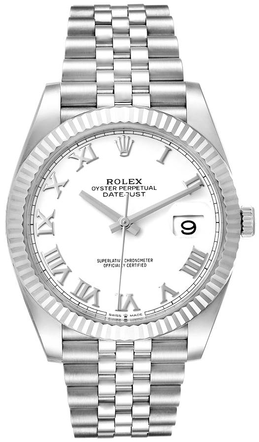 Rolex Miesten kello 126334-0024 Datejust 41 Valkoinen/Teräs Ø41 mm