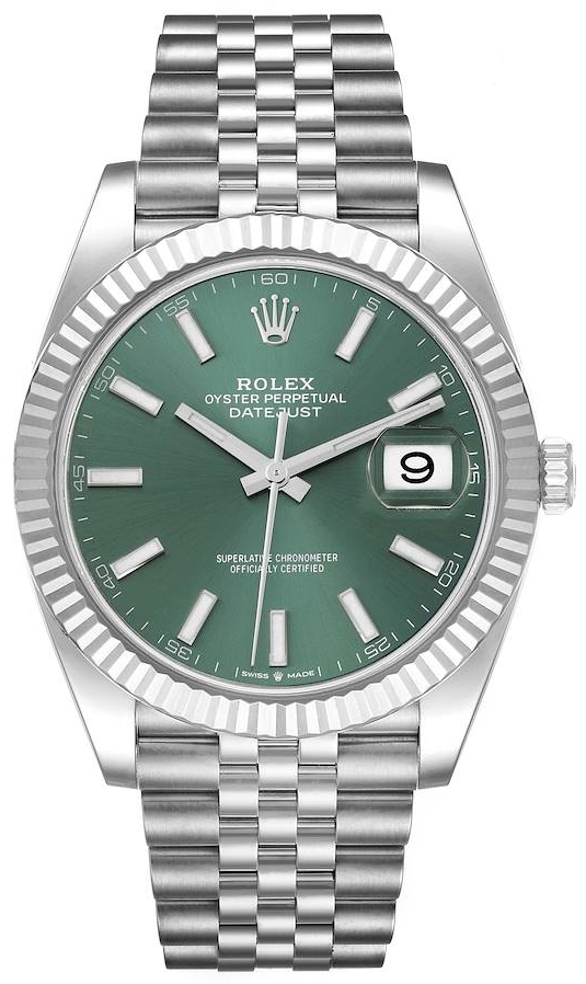 Rolex Miesten kello 126334-0028 Datejust 41 Vihreä/Teräs Ø41 mm