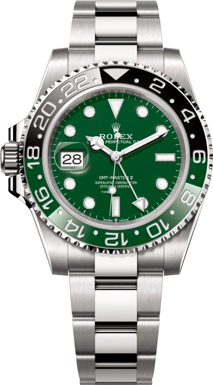 Rolex Miesten kello 126729VTNR-0001 GMT-Master II Vihreä/18K