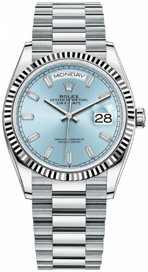 Rolex Naisten kello 128236-0009 Day-Date 36 Sininen/Platina Ø36 mm