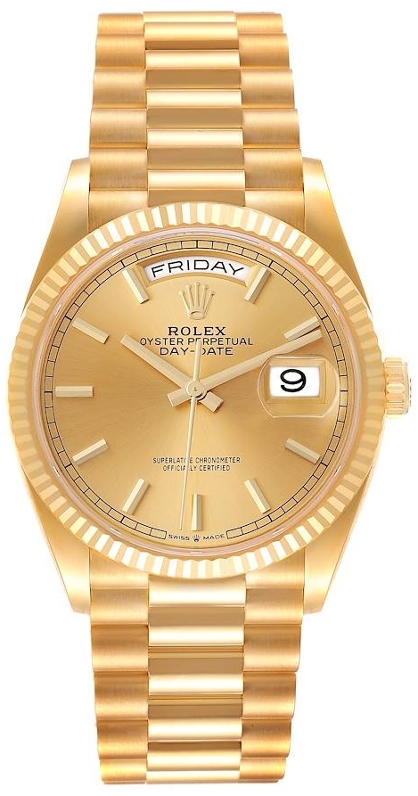 Rolex Naisten kello 128238-0045 Day-Date 36 Kullattu/18K keltakultaa