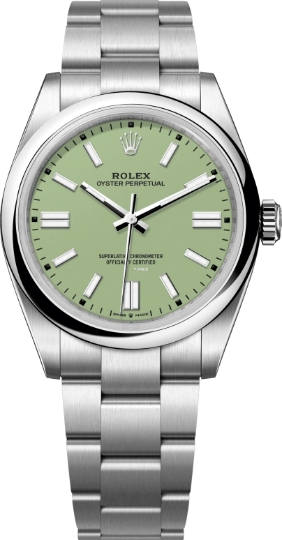 Rolex Miesten kello 134300-0006 Oyster Perpetual 41 Vihreä/Teräs