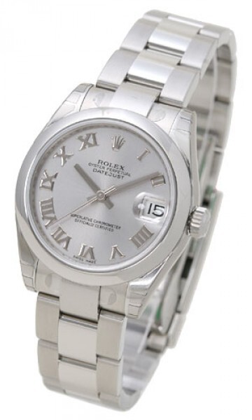 Rolex Naisten kello 178240-0006 Datejust Midsize Hopea/Teräs Ø31 mm