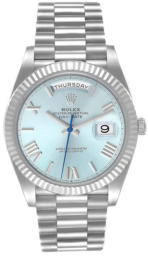 Rolex Miesten kello 228236-0012 Day-Date 40 Sininen/Platina Ø40 mm