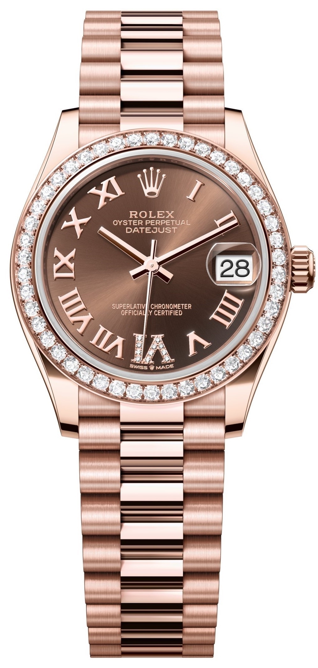 Rolex Naisten kello 278285RBR-0016 Datejust 31 Ruskea/18K punakultaa